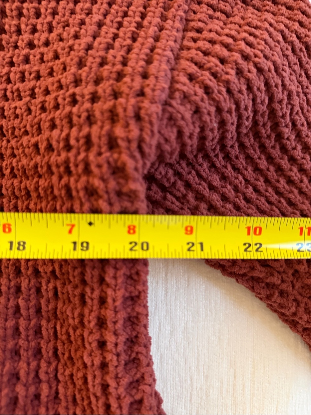Waffle-Knit Cropped Crewneck Sweater in Dusty Rose - Picture 4 of 5